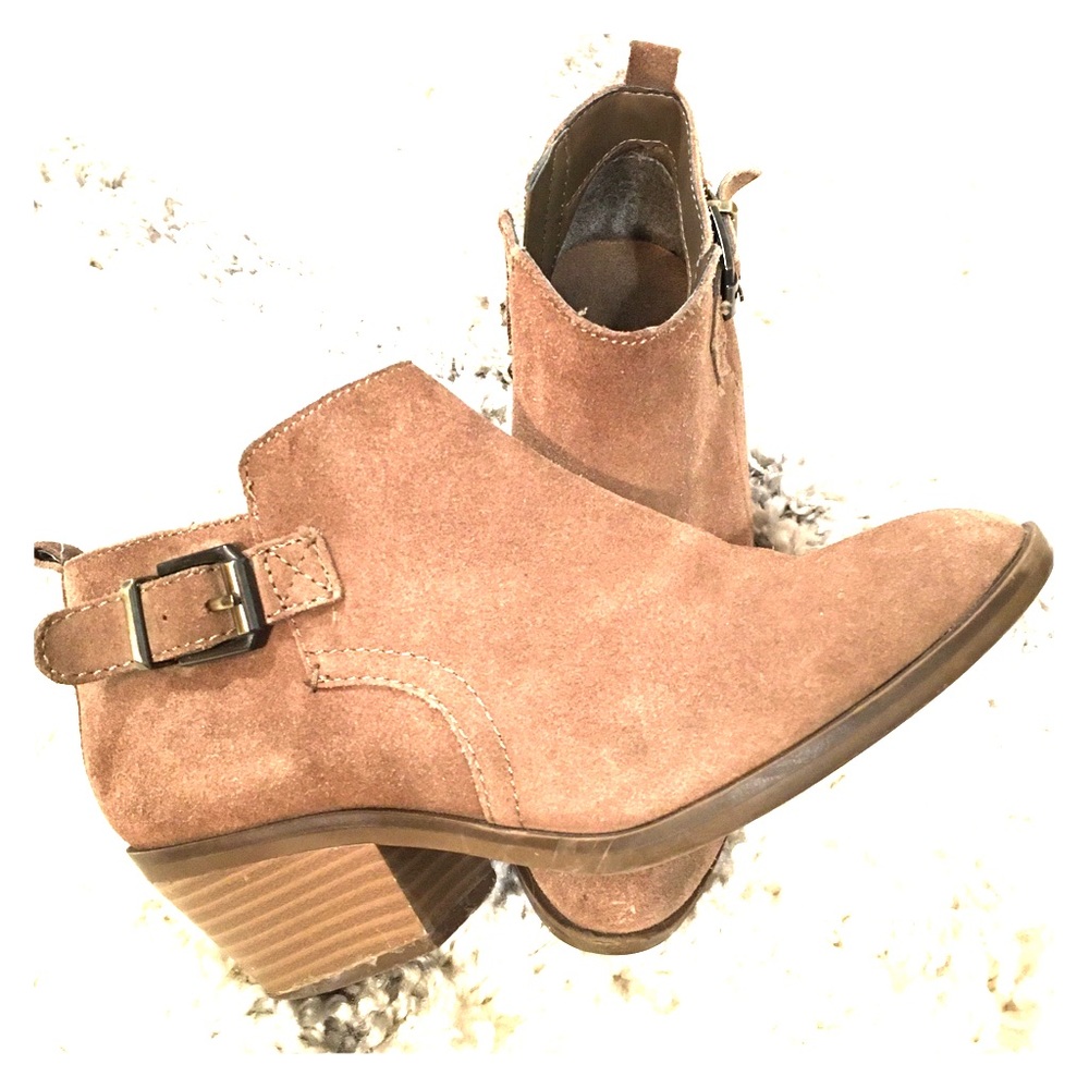 Taupe Nappa Leather Ankle Boots